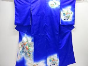 孔雀に花籠模様訪問着